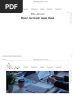 Report Bursting in Oracle Cloud