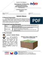 Learning Activity Sheet Science 8 Seismic Waves