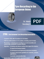 Tyre Recycling in The European Union: Dr. Valerie L. Shulman Secretary General, ETRA