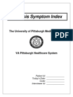 Dialysis Symptom Index: The University of Pittsburgh Medical Center