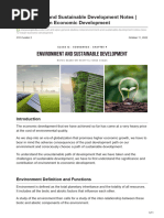 Environment and Sustainable Development Notes Class 12 Indian Economic Development