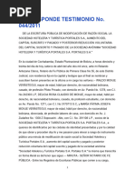 Supuesto de Aumento o Reduccion Capital