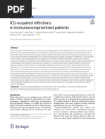 ICU-Acquired Infections in Immunocompromised Patients