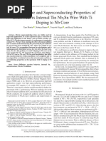 Microstructure and Superconducting Properties of Brass Matrix Internal Tin NB 3Sn Wire With Ti Doping To NB Core