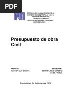 Presupuesto de Una Obra Civil