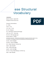 Vocabulário Estrutural Chinês