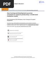 How Training and Development Practices Contribute To Research Productivity: A Moderated Mediation Model