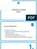 Variables and Data Types