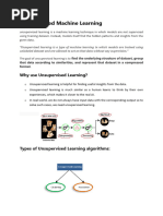 Unsupervised Machine Learning