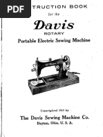 Davis Rotary Portable Sewing Machine Instruction Manual