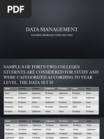 Data Management Problems With Solution