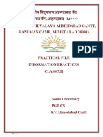 Class 12 Practical File Informatics Practices