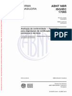 ABNT NBR ISO-IEC 17065-2013 - Avaliação Da Conformidade - Requisitos para Organismos de Certificação de Produtos, Processos e Serviços