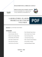 Informe Elaboración de Probetas de Concreto Por Volumen