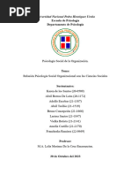 Relación Psicología Social Organizacional Con Las Ciencias Sociales