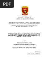 Assesment of M and E Practice and Challanges - The Case of Capacity Building For Health Proffesionals and Biomedical Technicians Frezer Mengistu-Edited