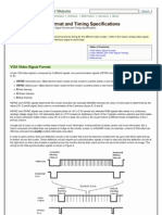 VGA Video Signal Format