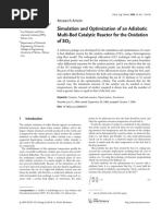 Simulation and Optimization of An Adiabatic Multi-Bed Catalytic Reactor For The Oxidation of SO