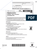 GCSE Foundation Math Paper Nov 2022 With Answers