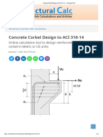 Concrete Corbel Design To ACI 318-14 - Structural Calc