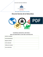 Examen para Olimpiada de Fisica 2022