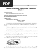 Grade 11 Reading Activity