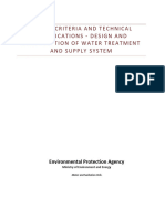 Design Criteria & Tech Spec. For Water Supply