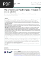 The Environmental Health Impacts of Russia's War On Ukraine: Review Open Access