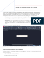 AutoCAD 2021 Ajuda - Aliases de Comando, Teclas de Atalho e Correção Automática - Autodesk