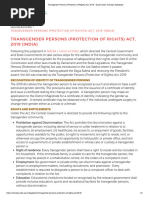 Transgender Persons (Protection of Rights) Act, 2019 - South Asian Translaw Database