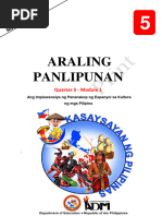 AP5 Q3 Mod1 Nasusuri Ang Impluwensiya NG Pananakop NG Espanyol Sa Kultura NG Mga-Pilipino v5