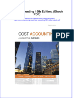 Instant Download Cost Accounting 15th Edition Ebook PDF PDF FREE