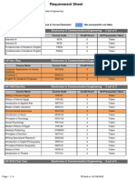 Student Req Sheet