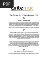 The Subtle Art of Not Giving A Fuck by Mark Manson