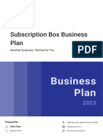 Subscription Box Business Plan