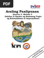 Araling Panlipunan: Quarter 3-Module 5 Dahilan at Epekto NG Ikalawang Yugto NG Kolonyalismo at Imperyalismo