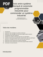 Choix Entre Système Embarqué Et Automate Programmable Industriel Pour Commander Un Système Industriel