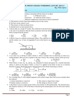 Physics Grade 11 Unit 4 Worksheet