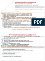 Training Syllabus Electrical Designing