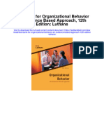 Instant Download Test Bank For Organizational Behavior An Evidence Based Approach 12th Edition Luthans PDF Full