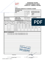 Report On Compressive Strength of Concrete Cylinder