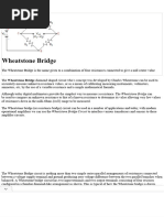 Wheatstone Bridge Circuit and Theory of Operation