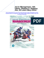 Instant Download Test Bank For Management 12th Canadian Edition Stephen P Robbins Mary Coulter Ed Leach Mary Kilfoil PDF Ebook