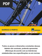 Barras e Perfis Tabela de Bolso