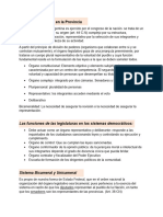 El Poder Legislativo en La Provincia