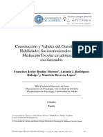 Construcción y Validez Del Cuestionario de Habilidades Socioemocionales para La Mediación Escolar en Adolescentes Escolarizados