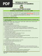 Advertisement of Various Internal Positions Health Services Dept 22ND Nov. 2023