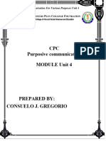 MODULE Unit 4 Purposive Communication