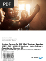 SystemRename swpm20 Ux Abap Hana