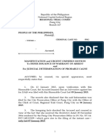 Motion For Determination of Probable